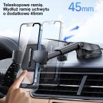Suport auto USAMS US-ZJ072, Dashboard / Windshield Mount, Ajustabil, Negru 5 - lerato.ro