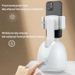 Suport telefon USAMS US-ZB239, Smart Face Tracking, 2000mAh, Autonomie 10h, MicroUSB, Alb 7 - lerato.ro