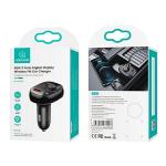 Transmitator auto FM multifunctional tip T USAMS C25, 15W, MP3, WMA, WAN 1x USB-A, 1x USB-B, 1xUSB-C, Bluetooth 5.0, Wireless, Negru 7 - lerato.ro