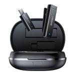 Microfon wireless Maono USAMS US-ZB234, 1 TX si 1 RX, Carcasa incarcare inclusa, Raza actiune 10m, Autonomie 8h, USB-C, Negru 2 - lerato.ro