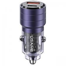 Accesorii auto, Incarcator auto USAMS C36, 1xUSB-C, 1xUSB-A, 95W, 3A, Quick Charge, Mov, lerato.ro