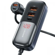 Accesorii auto, Incarcator auto USAMS US-CC192, 2xUSB-C, 3xUSB-A, 60W, 3A, Negru, lerato.ro