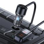 Incarcator auto USAMS US-CC192, 2xUSB-C, 3xUSB-A, 60W, 3A, Negru 5 - lerato.ro
