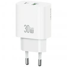 Incarcator retea rapid USAMS CC316 T65, 30W, 3A, 1xUSB-C, 1xUSB-A, Alb