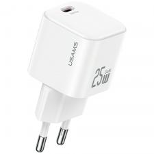 Incarcator retea USAMS JC, 25W, 3A, 1x USB-C, Fast Charging, Alb