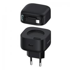 Incarcator retea rapid USAMS, 35W, 3A, 1xUSB-C, 1x Cablu Lightning incorporat, Negru