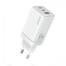 Incarcator retea USAMS US-CC180, 65W, 3A, 2xUSB-C, 1xUSB-A, Fast Charging, Alb