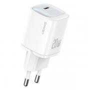 Incarcator retea rapid USAMS CC248, 20W, 3A, 1xUSB-C, Alb