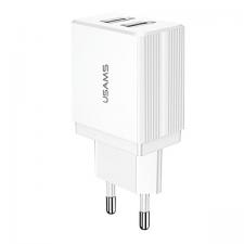 Incarcator retea USAMS T24, 2.1A, 2xUSB-A, Quick Charge 3.0, Alb