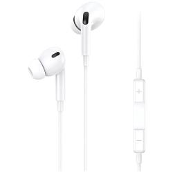 Casti audio cu microfon USAMS EP-41, In-ear, Control pe fir, Lightning, Lungime cablu 1.2m, Alb