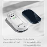 Sterilizator UV USAMS US-ZB151, Sterilizare UVC-UVA, Incarcare Wireless 15W, Alb 10 - lerato.ro