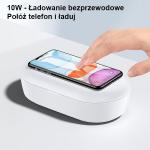 Sterilizator UV USAMS US-ZB138, Sterilizare UV 2W, Incarcare Wireless 10W, Alb 10 - lerato.ro