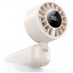 Ventilator portabil USAMS ZB352 Mini, 3W, 1200 mAh, 5 viteze, USB-C, Bej 4 - lerato.ro