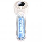 Ventilator portabil USAMS ZB352 Mini, 3W, 1200 mAh, 5 viteze, USB-C, Bej 6 - lerato.ro