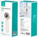 Ventilator portabil USAMS ZB352 Mini, 3W, 1200 mAh, 5 viteze, USB-C, Bej 10 - lerato.ro