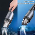 Aspirator portabil US-ZB108-1, Fara fir, 80W, 5500Pa, Capacitate colectare 120ml, 2000mAh, Gri 4 - lerato.ro