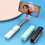 Mini selfie stick cu telecomanda Bluetooth pentru telefon USAMS US-ZB056, Negru 4 - lerato.ro