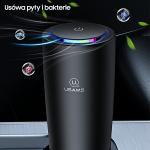 Purificator de aer pentru masina USAMS US-ZB181, CADR 3 m3/h, Flux 7 m³/h, Filtru carbon, Lumina LED, Functie ionizare, Negru 3 - lerato.ro