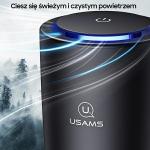 Purificator de aer pentru masina USAMS US-ZB181, CADR 3 m3/h, Flux 7 m³/h, Filtru carbon, Lumina LED, Functie ionizare, Negru 5 - lerato.ro