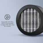 Purificator de aer pentru masina USAMS US-ZB181, CADR 3 m3/h, Flux 7 m³/h, Filtru carbon, Lumina LED, Functie ionizare, Negru 9 - lerato.ro