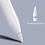 Creion Stylus Pen USAMS Active Touch compatibil cu diferite tablete iPad, Magnetic, Incarcare Wireless, Alb 3 - lerato.ro