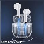 Casti wireless TWS USAMS US-IA04, Bluetooth 5.1, Autonomie 3h, 320mAh, Alb 7 - lerato.ro