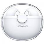 Casti wireless TWS USAMS BU Series, Bluetooth 5.1, Autonomie 4h, 300mAh, Alb 2 - lerato.ro