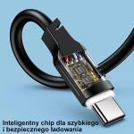 Cablu pentru incarcare si transfer de date USAMS US-SJ567, 2x USB-C, 100W, 480Mbps, 1.2m, Negru 13 - lerato.ro