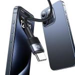 Cablu pentru incarcare si transfer de date USAMS US-SJ724, USB-C la USB-C, 60W, 480 Mbps, 1.2m, Black 4 - lerato.ro