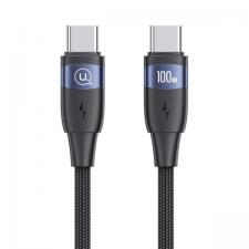 Cabluri de date si incarcare, Cablu pentru incarcare si transfer de date USAMS SJ633USB01, 2x USB-C, 100W, 480Mbps, 2m, Negru, lerato.ro