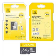 Card de memorie USAMS, MicroSD, 64GB, 85 MB/s citire, 30 MB/s scriere, cu adaptor SD, Negru