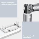 Suport universal tip brat pentru telefon USAMS US-ZB209, Lampa LED, 1000mAh, Reglabil, Alb 14 - lerato.ro