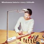 Suport universal tip brat pentru telefon USAMS US-ZB209, Lampa LED, 1000mAh, Reglabil, Alb 9 - lerato.ro