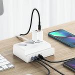 Priza alimentare USAMS US-CC160, 3x AC, 2x USB-C, 1x USB-A, Cablu 2m, Alb 4 - lerato.ro
