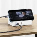 Priza alimentare USAMS US-CC160, 3x AC, 2x USB-C, 1x USB-A, Cablu 2m, Alb 7 - lerato.ro