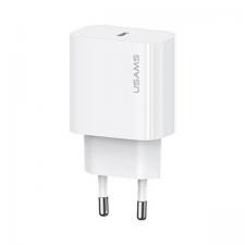 Incarcator retea USAMS CC226 T65, 1xUSB-C, 20W, 3A, Cablu USB-C inclus, Alb