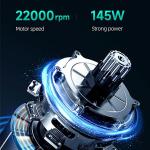 Aparat de spalat cu presiune cu acumulator USAMS US-ZB252, 10W, 22000rpm, 5000mAh, Lungime furtun 5m, USB-C, Negru 7 - lerato.ro