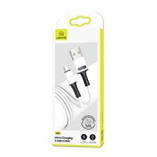Cabluri de date si incarcare, Cablu pentru incarcare si transfer de date USAMS U52, USB-A la MicroUSB, 2A, 1m, Alb, lerato.ro