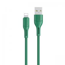 Cabluri de date si incarcare, Cablu pentru incarcare si transfer de date USAMS U68, USB-A la Lightning, 2A, 1m, Verde, lerato.ro