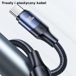 Cablu pentru incarcare si transfer de date USAMS U71, USB-C la USB-C, 100W, 480 Mbps, 3m, Negru 5 - lerato.ro