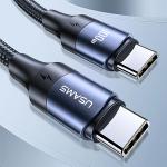 Cablu pentru incarcare si transfer de date USAMS U71, USB-C la USB-C, 100W, 480 Mbps, 3m, Negru 8 - lerato.ro