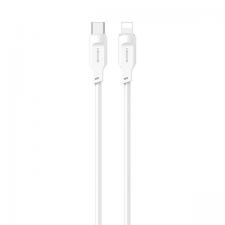 Cabluri de date si incarcare, Cablu pentru incarcare si transfer de date USAMS US-SJ566, USB-C la Lightning, 20W, 480 Mbps, 1.2m, Alb, lerato.ro
