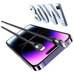 Cablu pentru incarcare si transfer de date USAMS US-SJ729, USB-A la Lightning, 30W, 480 Mbps, 1.2m, Negru 4 - lerato.ro