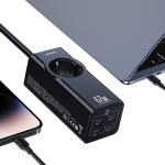 Priza alimentare USAMS US-CC225, 65W, 1x AC, 3x USB-C, 1x USB-A, Cablu 1.5m, Negru 5 - lerato.ro