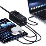 Priza alimentare USAMS US-CC225, 65W, 1x AC, 3x USB-C, 1x USB-A, Cablu 1.5m, Negru 11 - lerato.ro