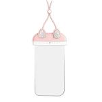Husa waterproof universala USAMS US-YD010 pentru dispozitive 7 inch, IPX8, Roz 3 - lerato.ro