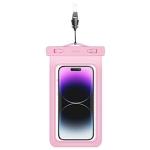 Husa waterproof universala USAMS US-YD011 pentru dispozitive 7 inch, IPX8, Roz 2 - lerato.ro