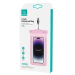 Husa waterproof universala USAMS US-YD011 pentru dispozitive 7 inch, IPX8, Roz 8 - lerato.ro