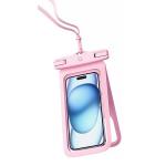 Husa waterproof universala USAMS YD014, Doua Compartimente, IP68, Roz 2 - lerato.ro