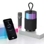 Boxa portabila wireless USAMS US-YX013, Bluetooth 5.3, 1200 mAh, RGB, Microfon Wireless inclus, Negru 5 - lerato.ro